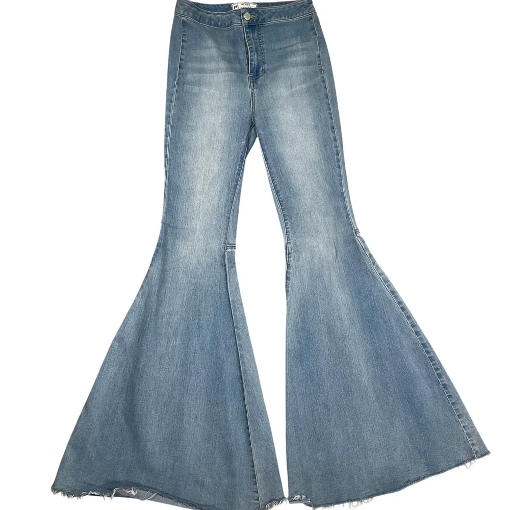 Free People Flare Jeans Womens 26 Blue High‎ Bell Bottom Just Float On